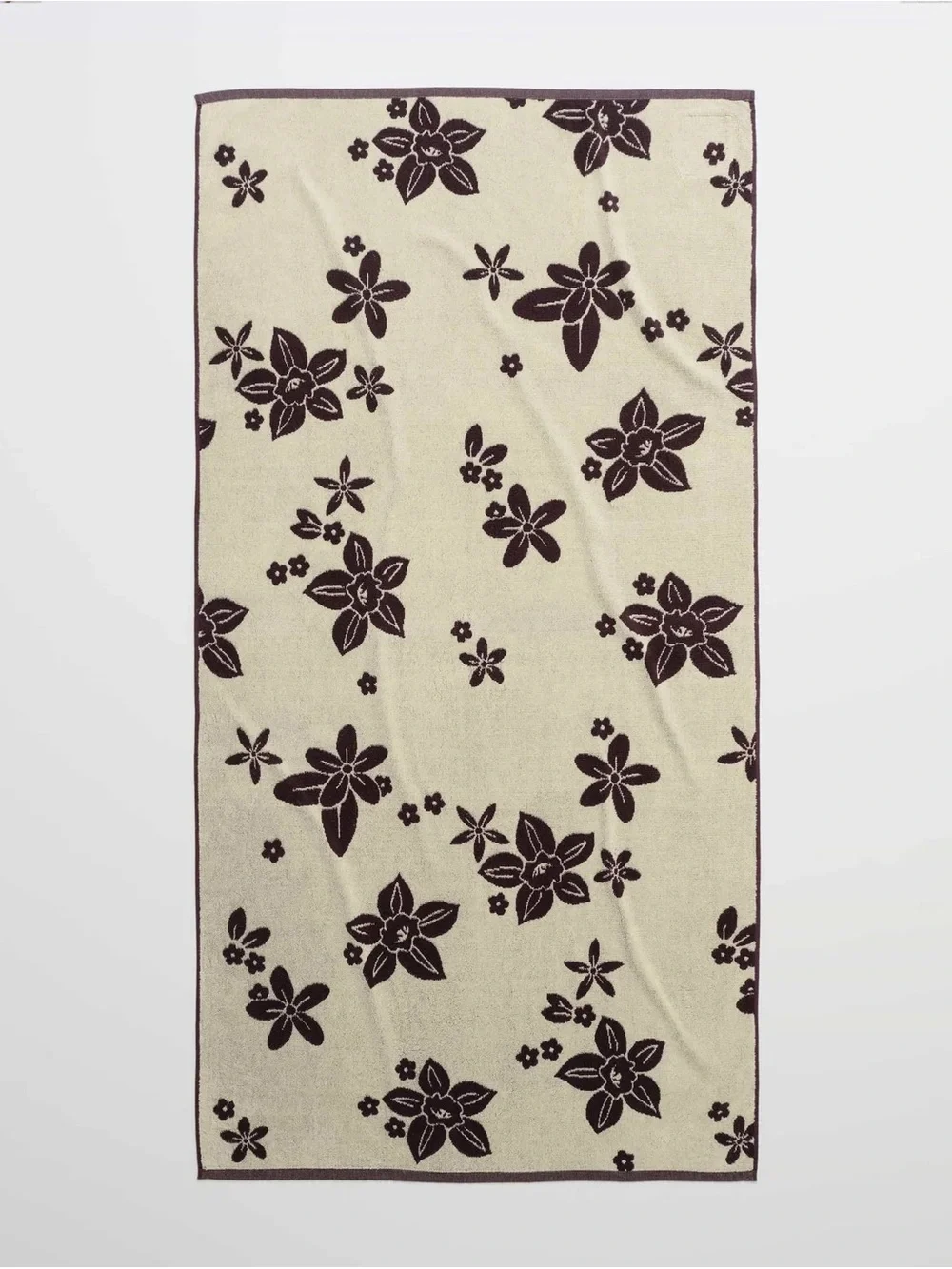 Madhappy Roxy Reversible Floral Towel - Cream & Brown